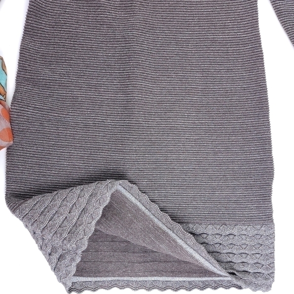 New Moda International Brown Silver Shimmer Gorgeous Back Dress Sz M - Picture 13 of 13